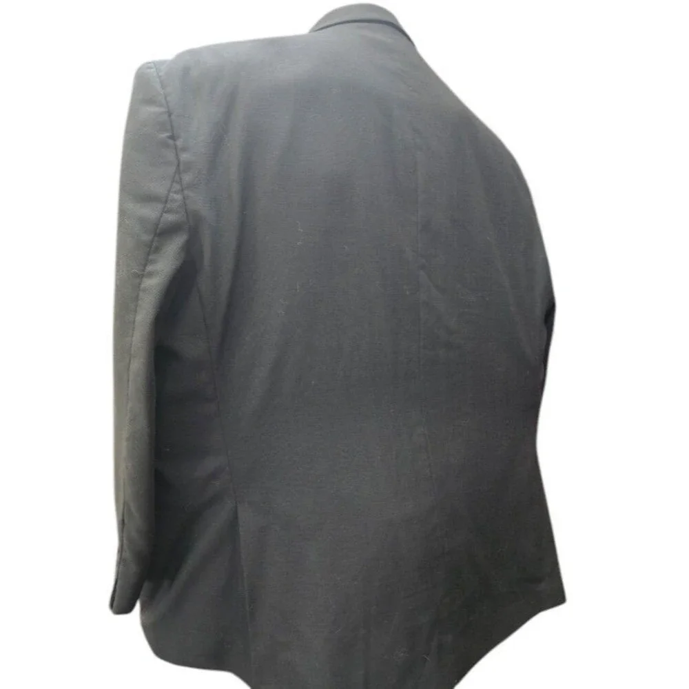 Pronto Uomo Black Suit Coat Size 56 Regular Wool/Poly Blend